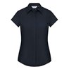 Russell Collection Ladies Cap Sleeve Fitted Poplin Shirt