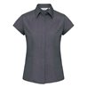 Russell Collection Ladies Cap Sleeve Fitted Poplin Shirt