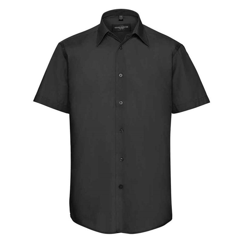 Russell Collection Short Sleeve Tailored Poplin Shirt