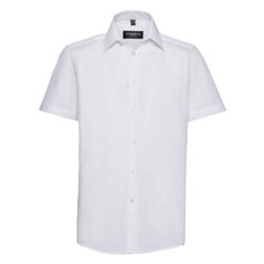Russell Collection Short Sleeve Tailored Poplin Shirt