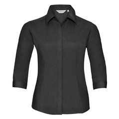 Russell Collection Ladies 3/4 Sleeve Fitted Poplin Shirt
