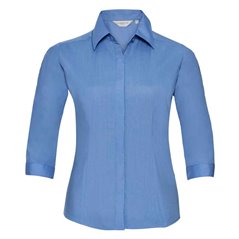 Russell Collection Ladies 3/4 Sleeve Fitted Poplin Shirt