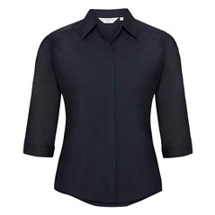 Russell Collection Ladies 3/4 Sleeve Fitted Poplin Shirt