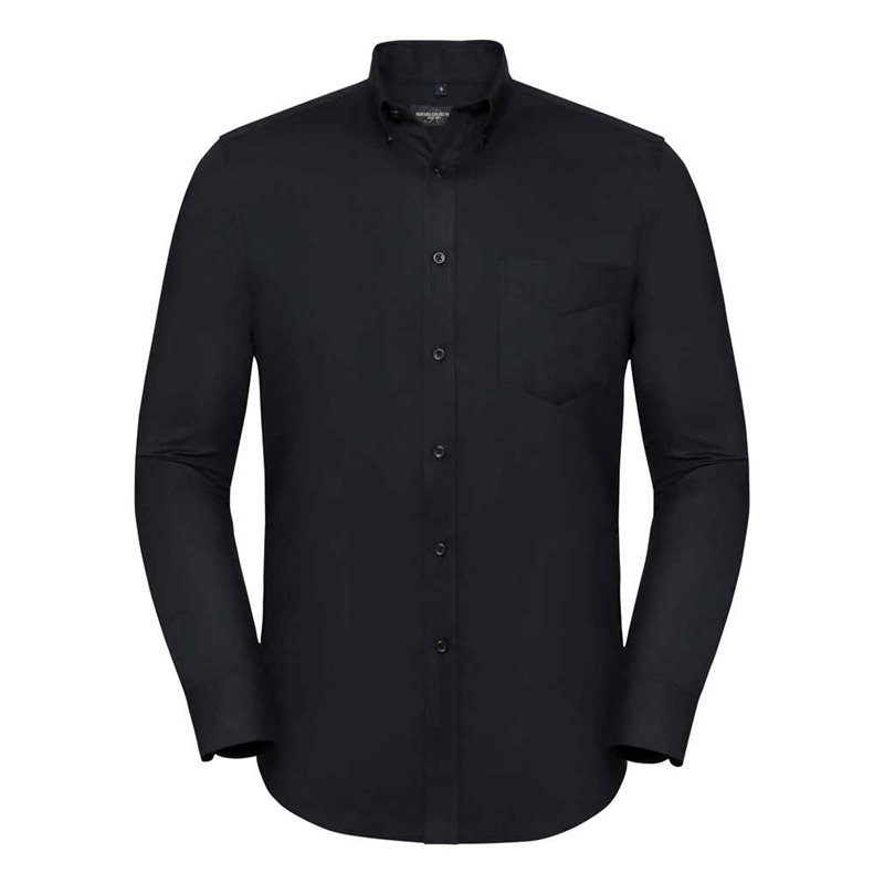 Russell Collection Tailored Long Sleeve Oxford Shirt
