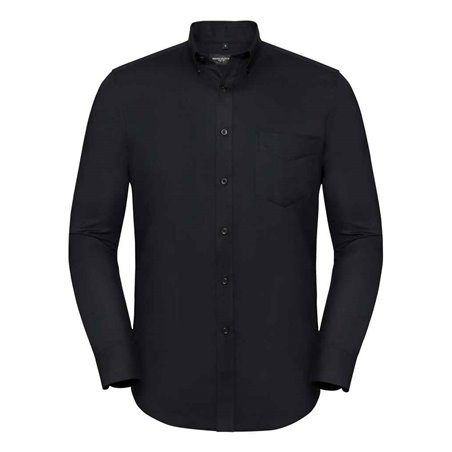 Russell Collection Tailored Long Sleeve Oxford Shirt