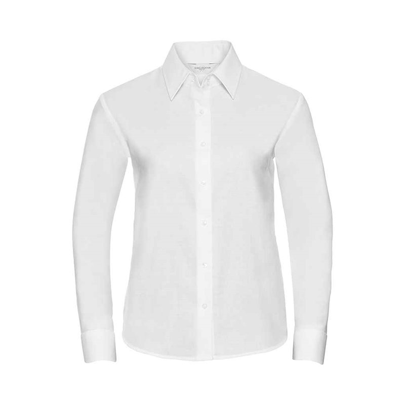 Russell Collection Ladies Long Sleeve Easy Care Oxford Shirt