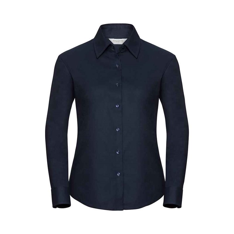 Russell Collection Ladies Long Sleeve Easy Care Oxford Shirt