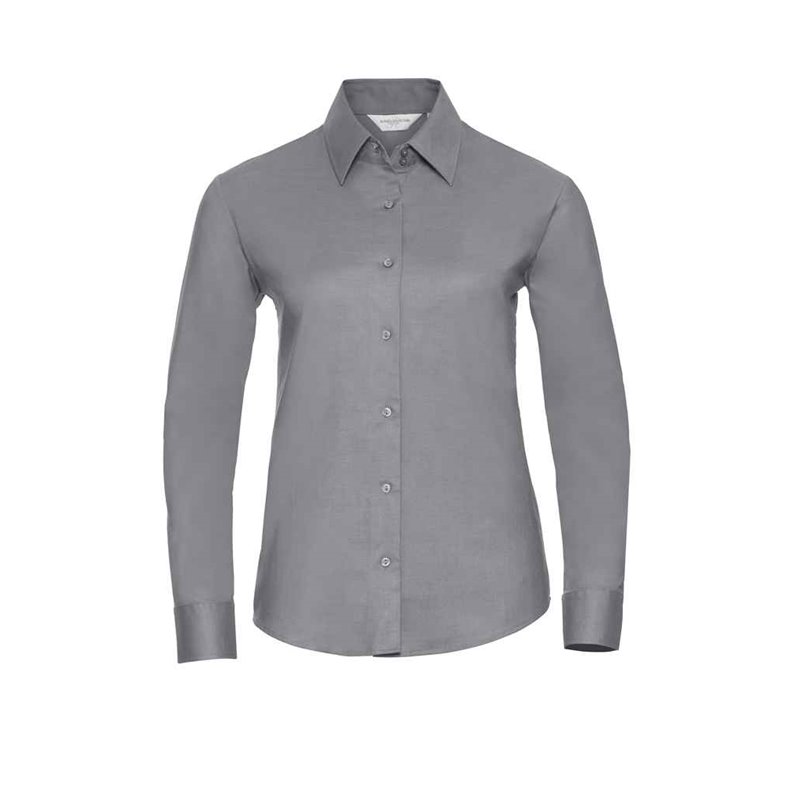 Russell Collection Ladies Long Sleeve Easy Care Oxford Shirt
