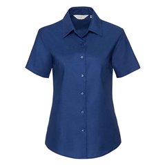 Russell Collection Ladies Short Sleeve Easy Care Oxford Shirt
