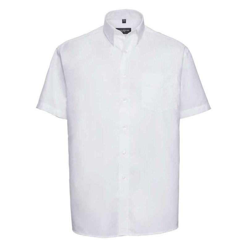 Russell Collection Short Sleeve Easy Care Oxford Shirt