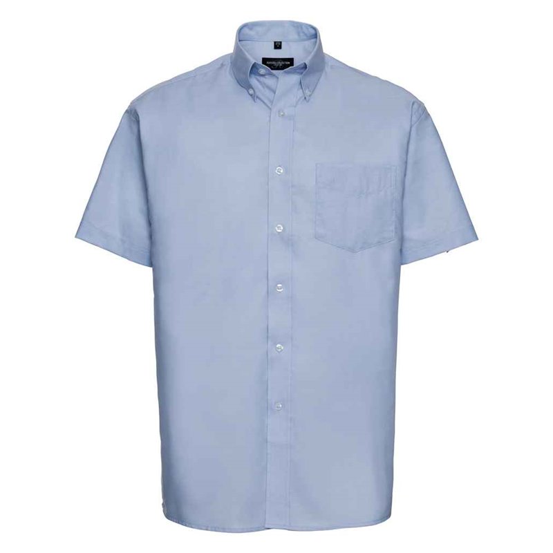 Russell Collection Short Sleeve Easy Care Oxford Shirt