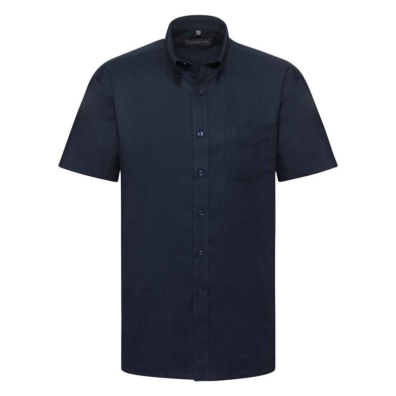 Russell Collection Short Sleeve Easy Care Oxford Shirt
