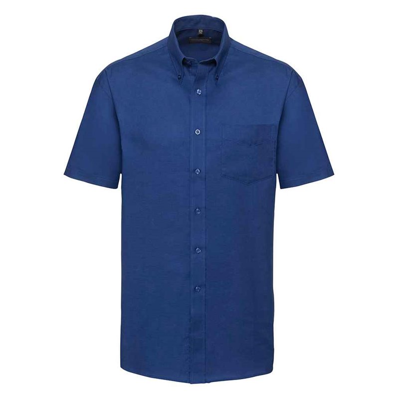 Russell Collection Short Sleeve Easy Care Oxford Shirt