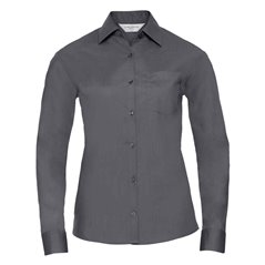 Russell Collection Ladies Long Sleeve Easy Care Poplin Shirt