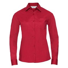 Russell Collection Ladies Long Sleeve Easy Care Poplin Shirt
