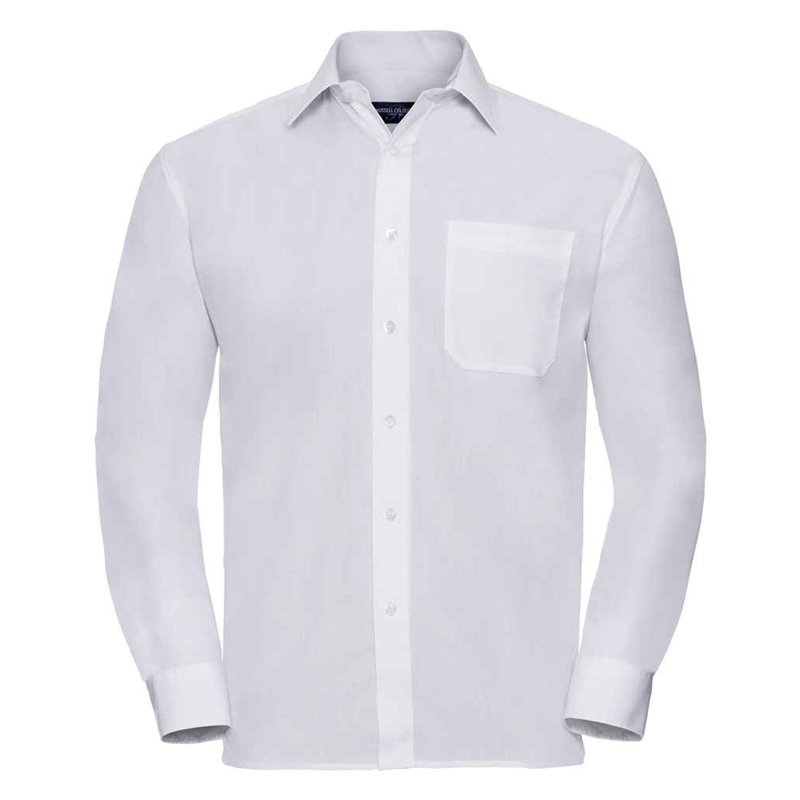Russell Collection Long Sleeve Easy Care Poplin Shirt