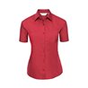 Russell Collection Ladies Short Sleeve Easy Care Poplin Shirt