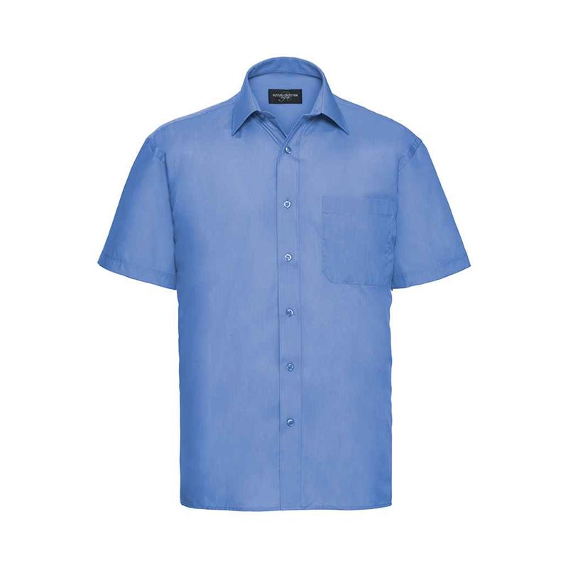 Russell Collection Short Sleeve Easy Care Poplin Shirt