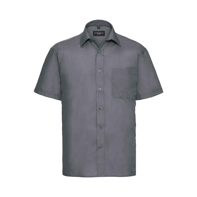 Russell Collection Short Sleeve Easy Care Poplin Shirt