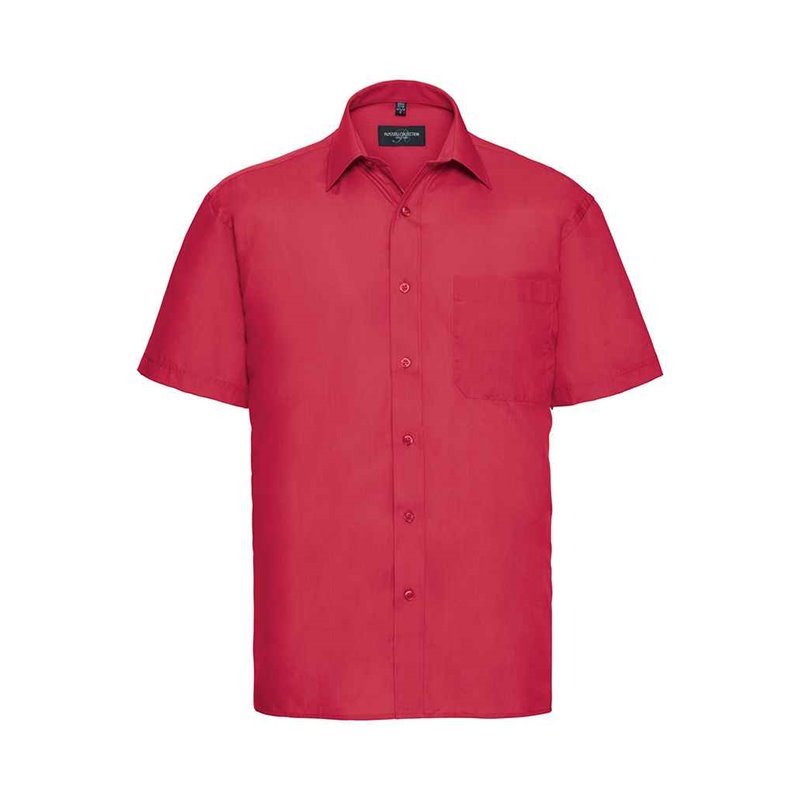 Russell Collection Short Sleeve Easy Care Poplin Shirt