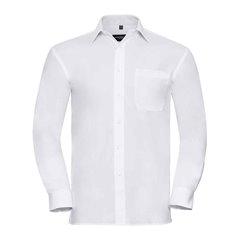 Russell Collection Long Sleeve Easy Care Cotton Poplin Shirt