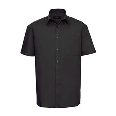 Russell Collection Short Sleeve Easy Care Cotton Poplin Shirt
