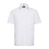 Russell Collection Short Sleeve Easy Care Cotton Poplin Shirt