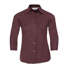 Russell Collection Ladies 3/4 Sleeve Easy Care Fitted Shirt