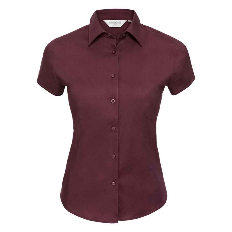 Russell Collection Ladies Short Sleeve Easy Care Fitted Shirt