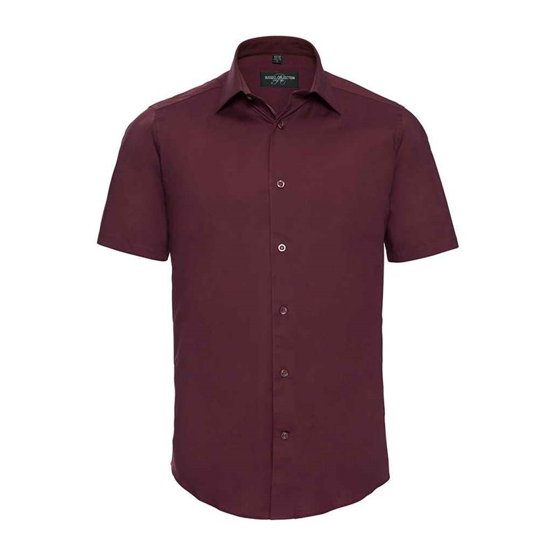 Russell Collection Short Sleeve Easy Care Fitted Shirt