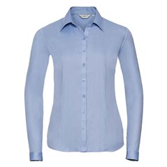 Russell Collection Ladies Long Sleeve Herringbone Shirt
