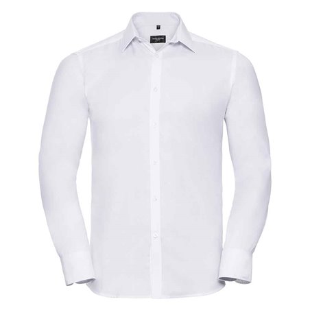 Russell Collection Long Sleeve Herringbone Shirt