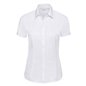 Russell Collection Ladies Short Sleeve Herringbone Shirt