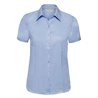 Russell Collection Ladies Short Sleeve Herringbone Shirt