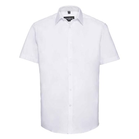 Russell Collection Short Sleeve Herringbone Shirt