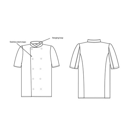 Dennys Short Sleeve Chef's Jacket