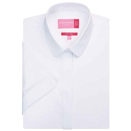 Brook Taverner Ladies Soave Short Sleeve Poplin Shirt