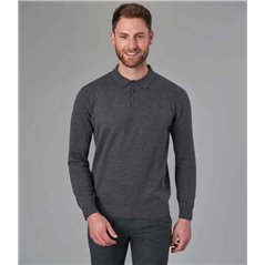 Brook Taverner Casper Knitted Long Sleeve Polo Shirt