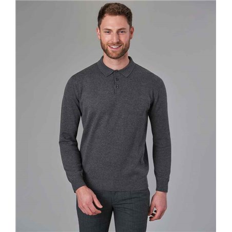 Brook Taverner Casper Knitted Long Sleeve Polo Shirt