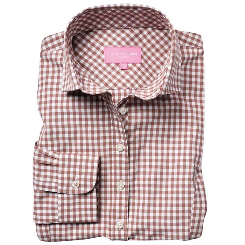 Brook Taverner Ladies Kansas Gingham Long Sleeve Shirt