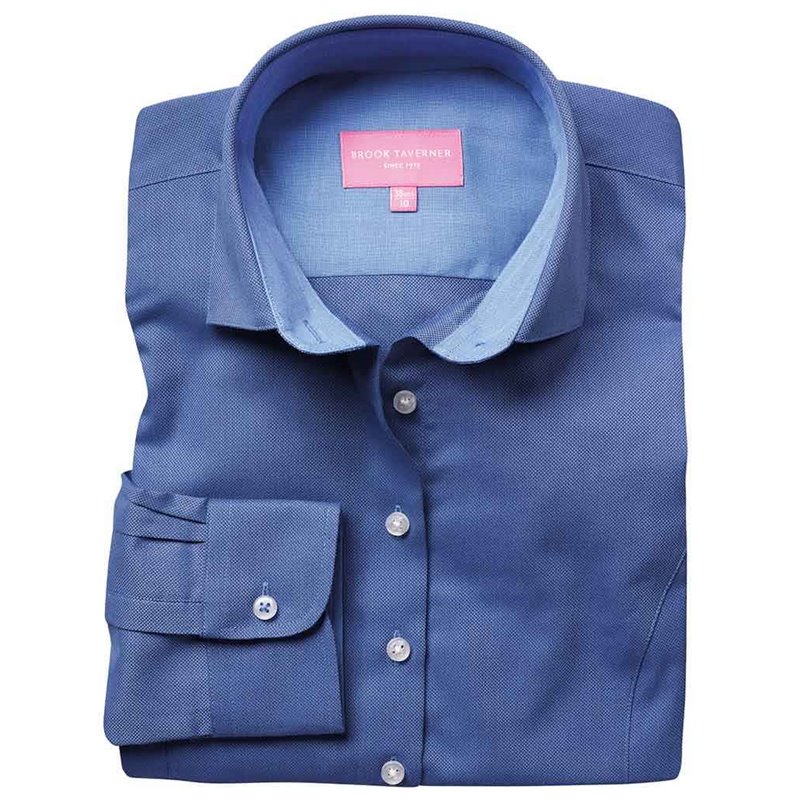 Brook Taverner Ladies Aspen Long Sleeve Oxford Shirt