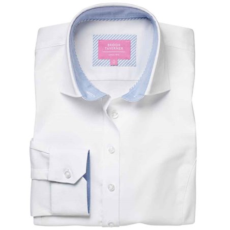 Brook Taverner Ladies Mirabel Long Sleeve Stretch Oxford Shirt