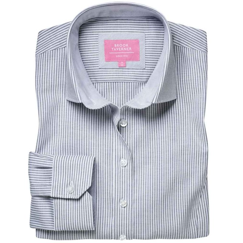 Brook Taverner Ladies Mirabel Long Sleeve Stretch Oxford Shirt