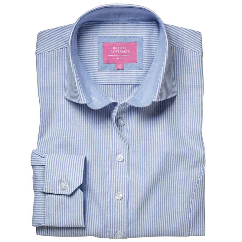 Brook Taverner Ladies Mirabel Long Sleeve Stretch Oxford Shirt