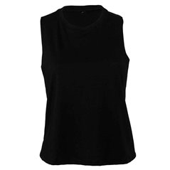 Bella Ladies Racer Back Cropped Tank Top