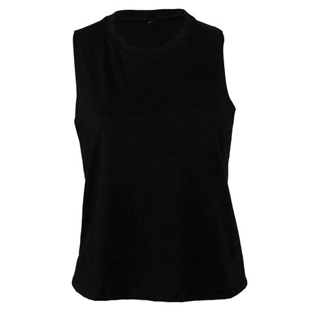 Bella Ladies Racer Back Cropped Tank Top