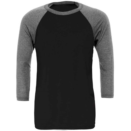 Canvas Unisex 3/4 Sleeve Baseball T-Shirt