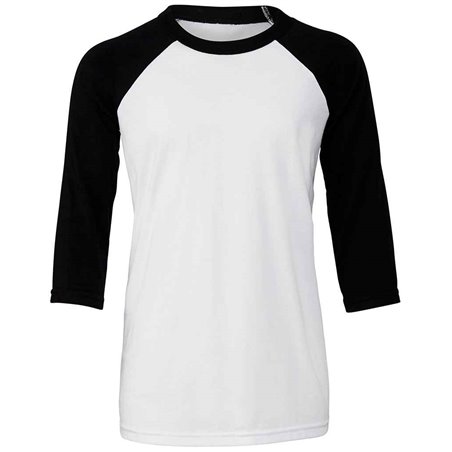 Canvas Youths 3/4 Sleeve Baseball T-Shirt