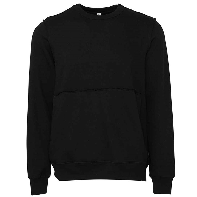 Canvas Unisex Raw Seam Crew Neck Pullover