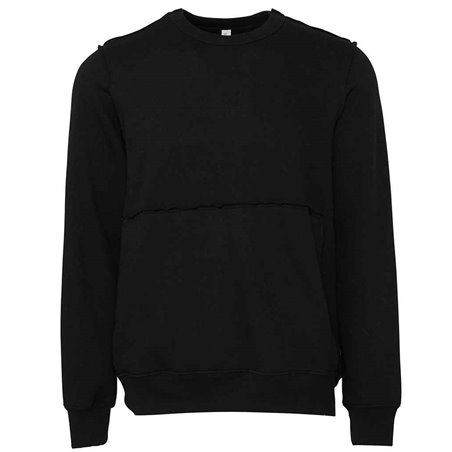Canvas Unisex Raw Seam Crew Neck Pullover
